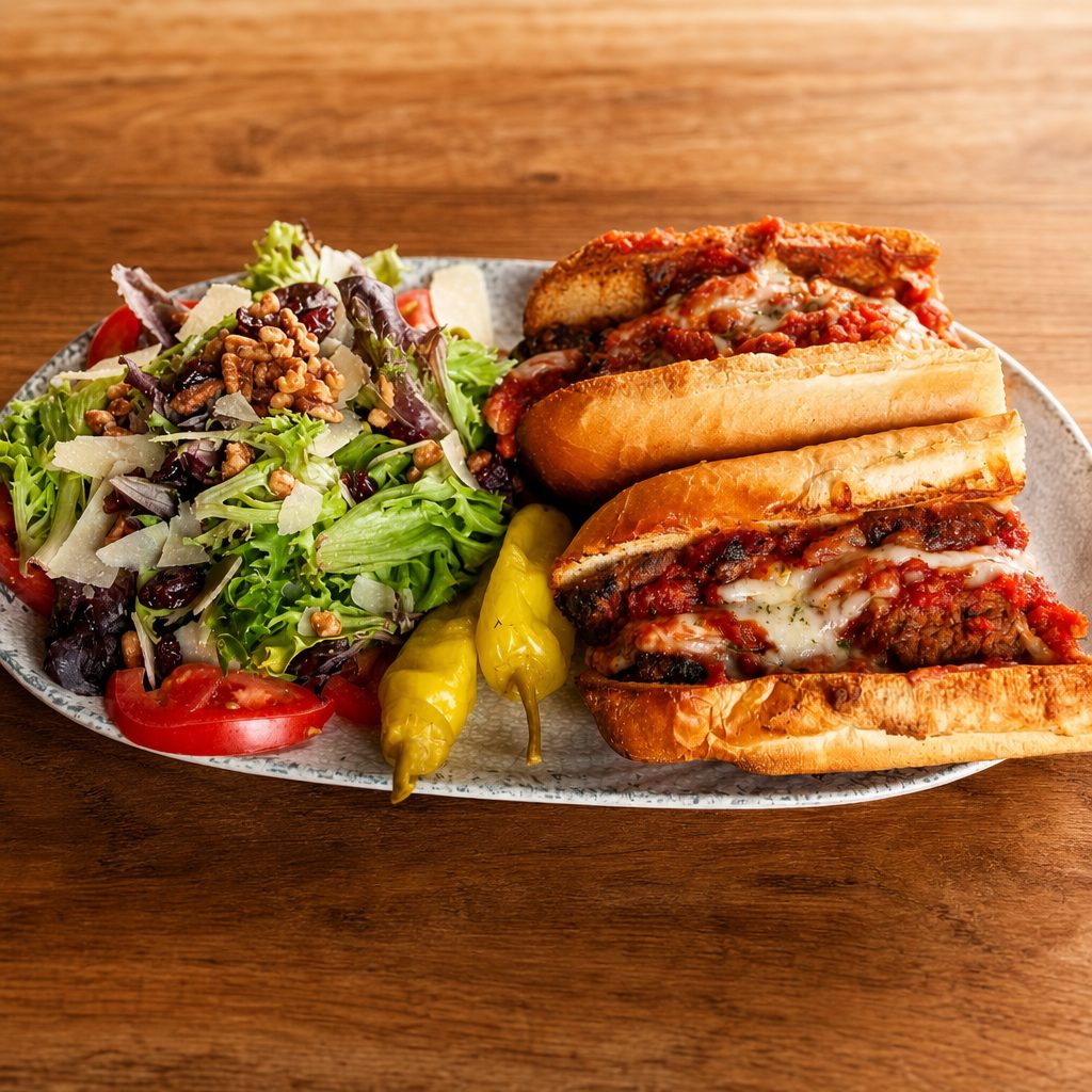 Meatball Marinara Sandwich.